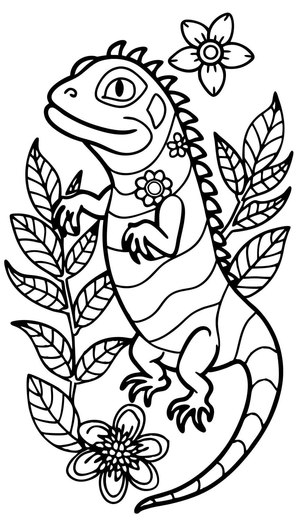 coloriage iguana